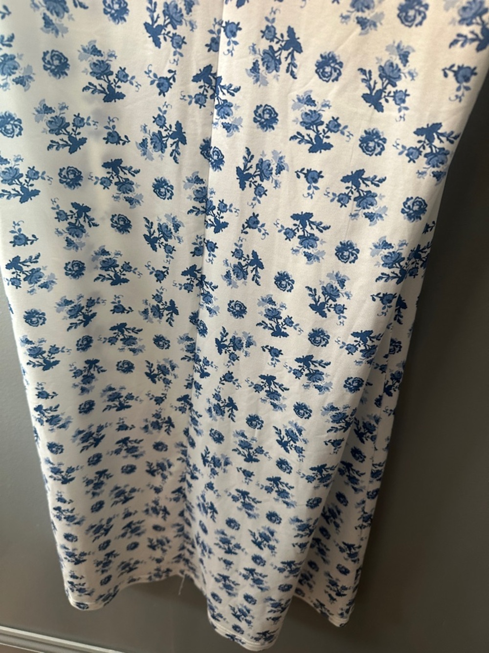 NWT Women's White blue floral  Print Maxi Dress M Cottagecore milkmaid coquette - Picture 6 of 7